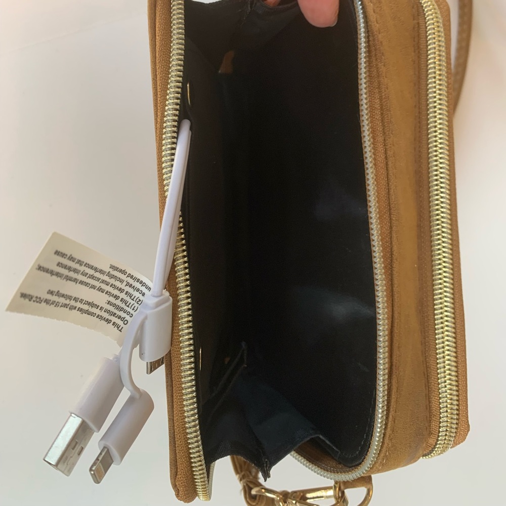 Brown Suede Crossbody Purse - Picture 6 of 7